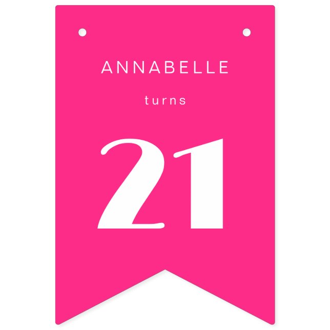 Den moderna 21:a tjugoen-Födelsedagsfesten Vimplar (Första flaggan)