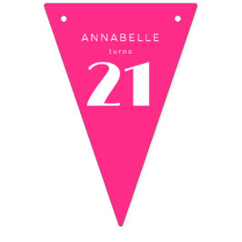 Den moderna 21:a tjugoen-Födelsedagsfesten Vimplar