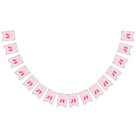 Den moderna 21:a tjugoen Rosa-Födelsedagsfesten Vimplar