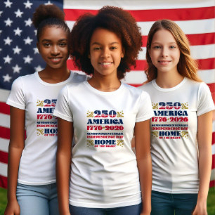 Den moderna 250-årsdagen av Amerika 2026 T-Shirt
