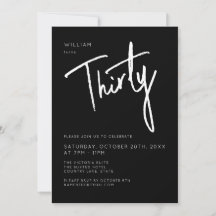 Den moderna 30:e trettionde svarta födelsedagsfest