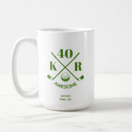 Den moderna 40:e femtionde 60:e födelsedagen Golf Kaffemugg