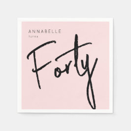 Den moderna 40:e fyrtioårsdagen pappersservett