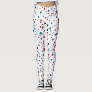 Den moderna 4 juli Mönster 02 BG Leggings