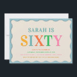 Den moderna 60:e Födelsedagsfesten Inbjudningar<br><div class="desc">En festlig och färglös 60 födelsedagsfest inbjudan.</div>