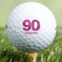 Den moderna 90:e födelsedagen golf bollar rosa ini