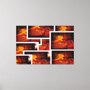 Den moderna Abstrakten Art Wrapped Canvas