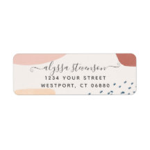 Den moderna Abstrakten Earth Tone Namnteckning skr