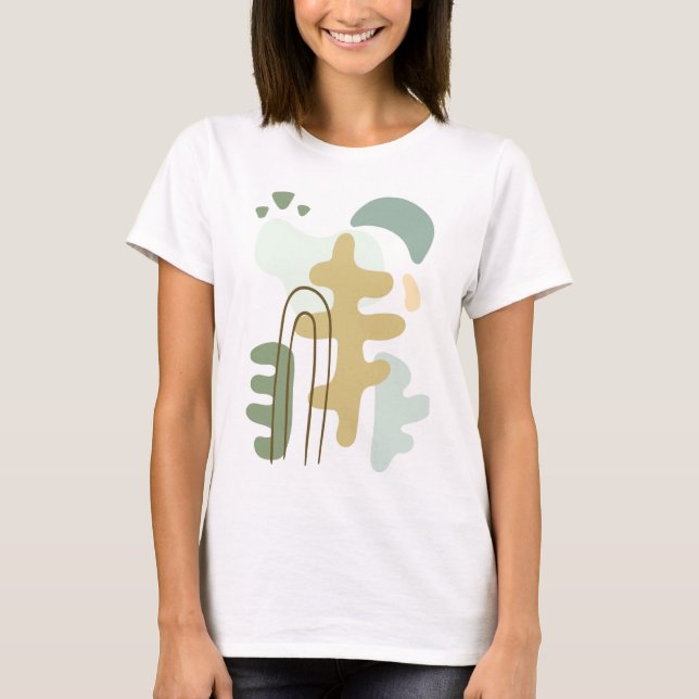 Den moderna Abstrakten Forest Modern T Shirt (Framsida)