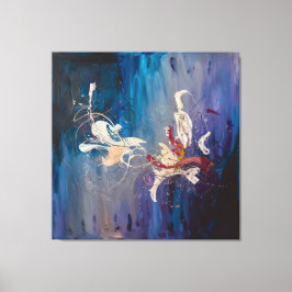 Den moderna Abstrakten konsmisk skapandeförklaring Canvastryck