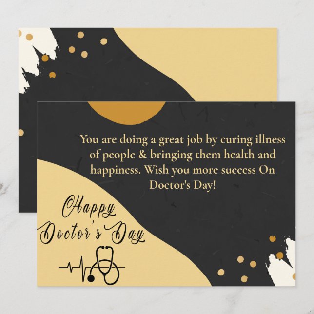 Den moderna Abstrakten Läkare Day Julkort (Fram/baksida)