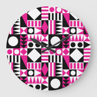 Den moderna abstrakten mönster i mitten av århundr stor klocka