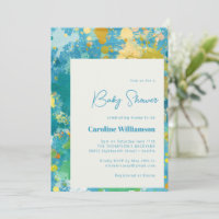 Den moderna Abstrakten Paint Art Coola Blue Baby S