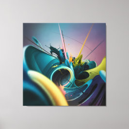 Den moderna Abstraktens konstsprängning av ⚡ för o Canvastryck