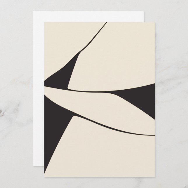 Den moderna Abstraktens minimalism Japandi Stil Br Spara Datumet (Fram/baksida)