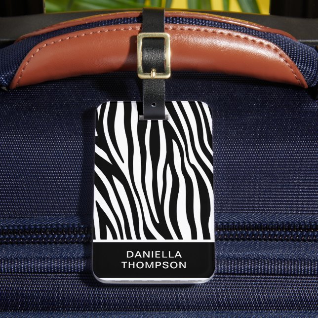 Den moderna afrikanska bergsresningen Zebra tryck  Bagagebricka (Framsida Insitu 2)