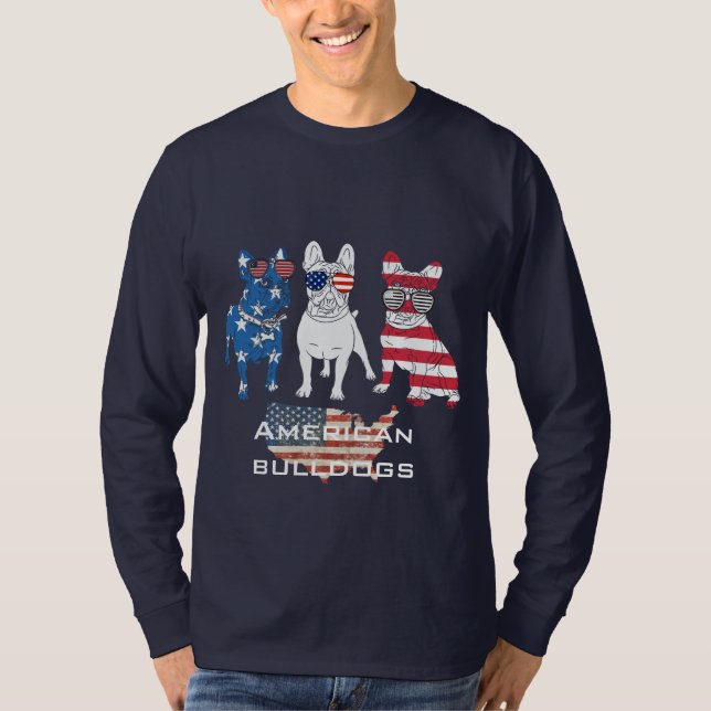 Den moderna amerikanska bullhundens långärmad t shirt (Framsida)