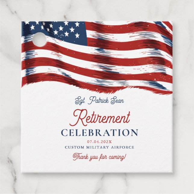 Den moderna amerikanska Flagga, 4:e juli-armén Pen Gåvor Etiketter (Framsida)