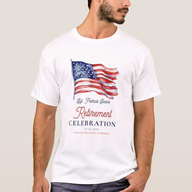 Den moderna amerikanska Flagga, 4:e juli-armén Pen T Shirt (Framsida)