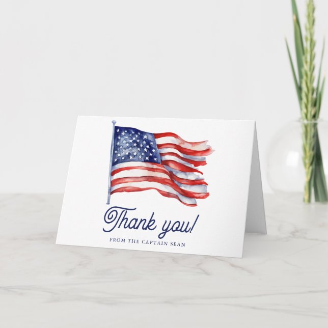 Den moderna amerikanska Flagga, 4:e juli-armén Pen Tack Kort (Framsida)