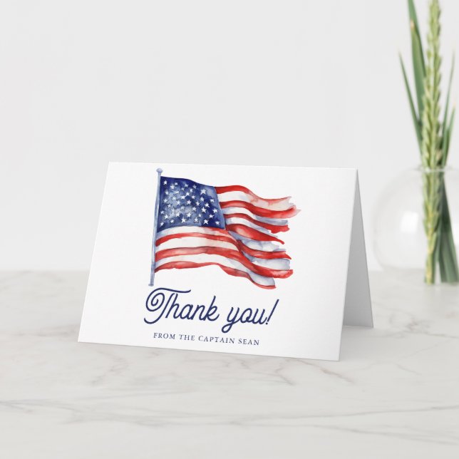 Den moderna amerikanska Flagga, 4:e juli-armén Pen Tack Kort (Framsida)