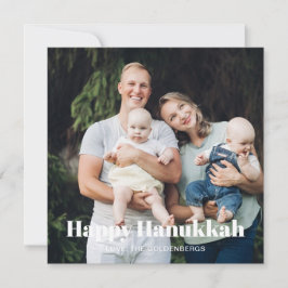 Den moderna anpassningsbarna Hanukkah med två foto Julkort