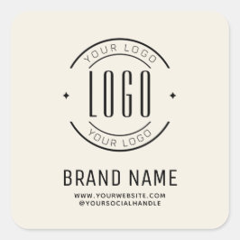 Den moderna anpassningsbarnas logotyp-företag med  fyrkantigt klistermärke