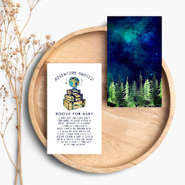Den moderna Äventyr Travel Globe Baby Shower Bok Tilläggskort