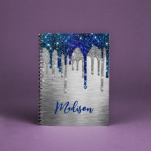 Den moderna bärbara datorn Cute Blue Glitter Drive