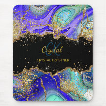 Den moderna bärbara datorn Monogram Blue Grönt Aga