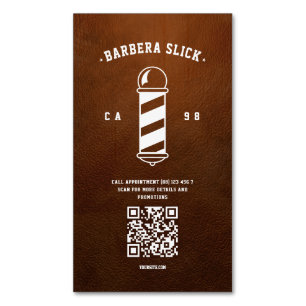 Den moderna barberbutiken Barbers polläder Barber Magnetiska Visitkort