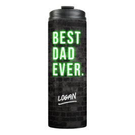 Den moderna bästa Pappa någonsin i Neon Fars dag-A