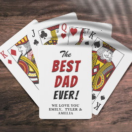 Den moderna bästa Pappa någonsin-typografin Far's  Casinokort