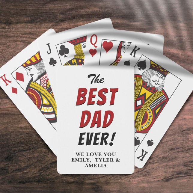Den moderna bästa Pappa någonsin-typografin Far's  Casinokort (Skapare uppladdad)