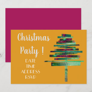Den moderna båten Julafton träd jul party Inbjudningar