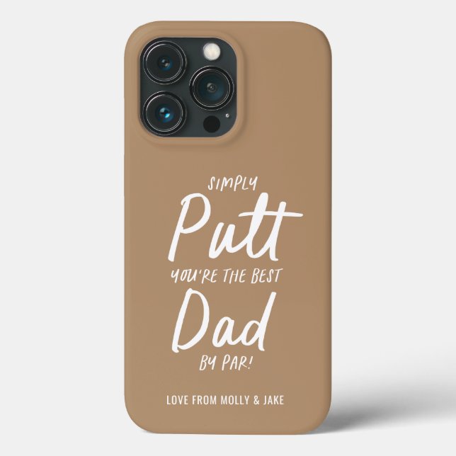 Den moderna beige typografin Golf pappa lustig chi (Baksida)