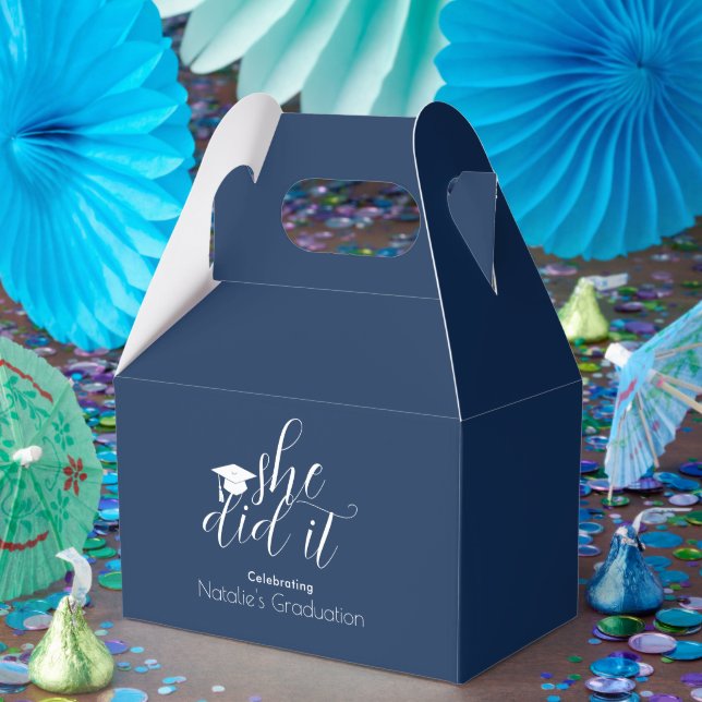 Den moderna blå Eleganten Typsnitt Studenten Presentaskar (Part)