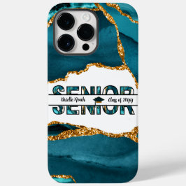 Den moderna blå Guld-Personligen Glitter Studenten