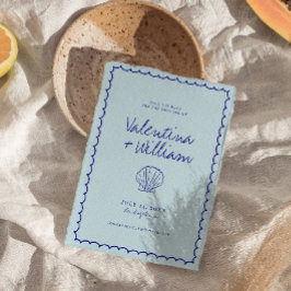 Den moderna blå Snäckan i Medelhavet sparar datume Inbjudningar