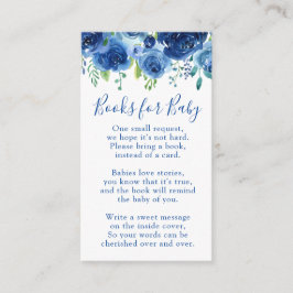 Den moderna Blommigten Blue Boy Bokar Baby Shower Tilläggskort