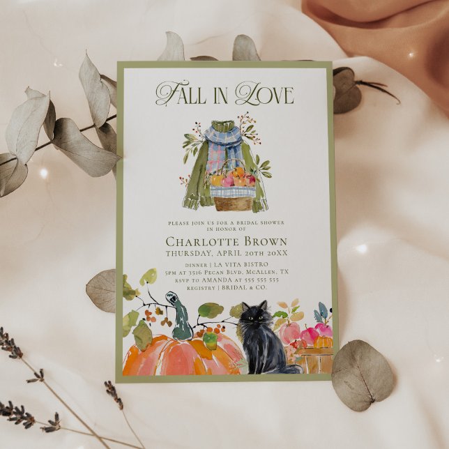 Den moderna Blommigten faller i Möhippan Kärlek Inbjudningar (Skapare uppladdad)