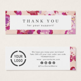 Den moderna blommigten för röd abstrakt litet visitkort