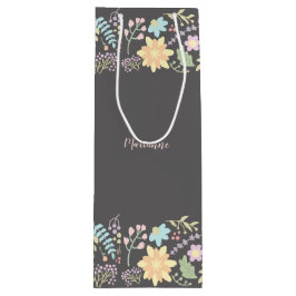 Den moderna Blommigten Personligt bröllp Favor Vin