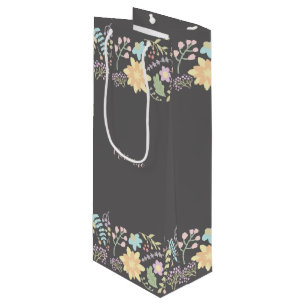 Den moderna Blommigten Personligt bröllp Favor Vin