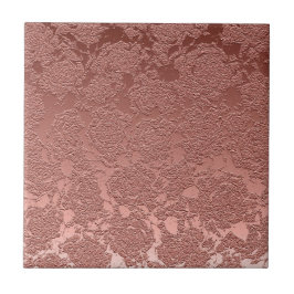 Den moderna Blommigten Ro Guld Rosa Mönster Kakelplatta