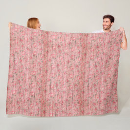 Den moderna Blommigten Vintage på Trendiget Wood P Fleecefilt