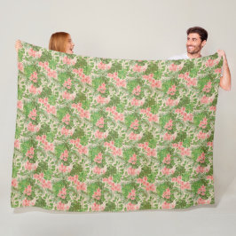 Den moderna Blommigten Vintage på Trendiget Wood P Fleecefilt