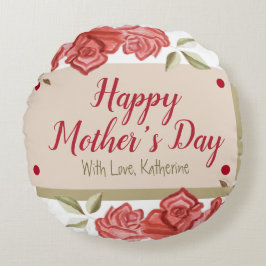 Den moderna Blommigtens unika Elegant Mors dag Rund Kudde