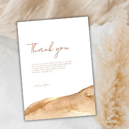 Den moderna Boho Abstrakt Desert Baby Shower Tack Kort