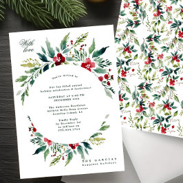 Den moderna botaniska Anpassningsbarnas Julfest vi Inbjudningar